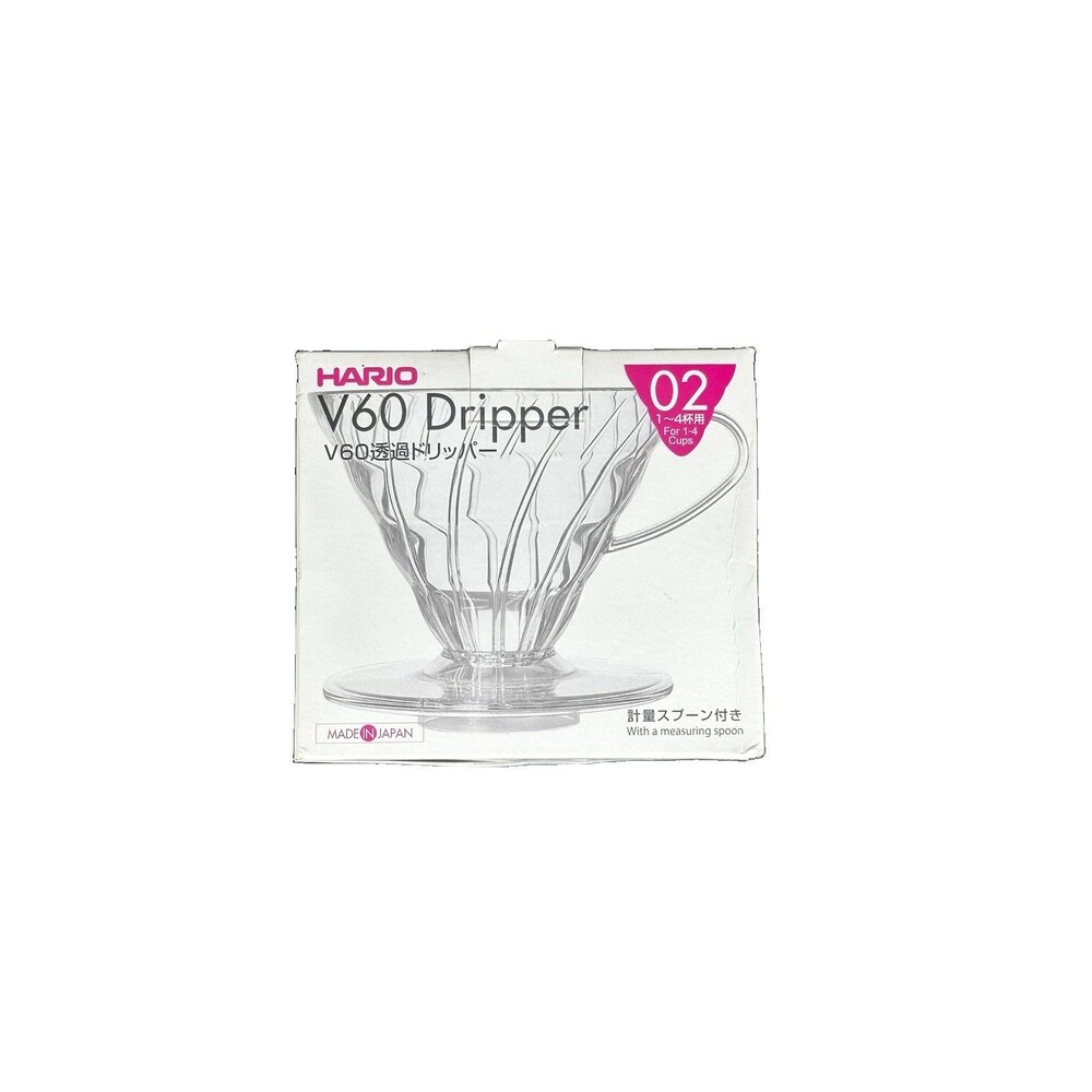 Hario V60 Plastic Coffee Dripper, Size 02, Clear